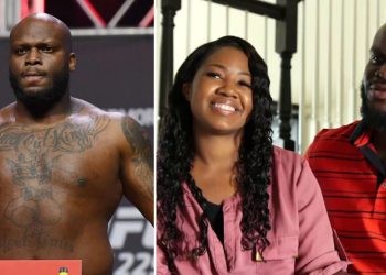 Derrick Lewis and his wife April Lewis