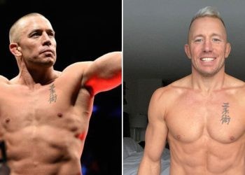Georges St-Pierre flaunts his silver hair