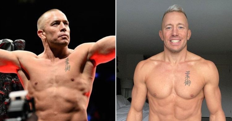 Georges St-Pierre flaunts his silver hair