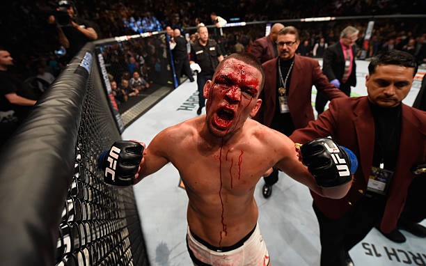 Nate Diaz after his win over Conor McGregor