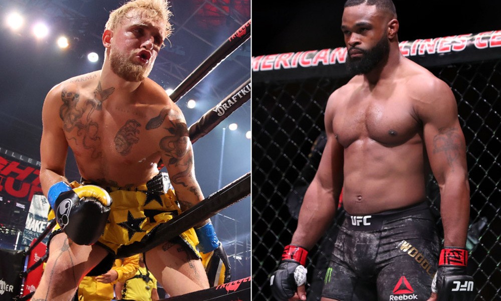 Colby Covington on Jake Paul (Left) and Tyron Woodley (Right)