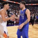 Luka Doncic with Devin Booker