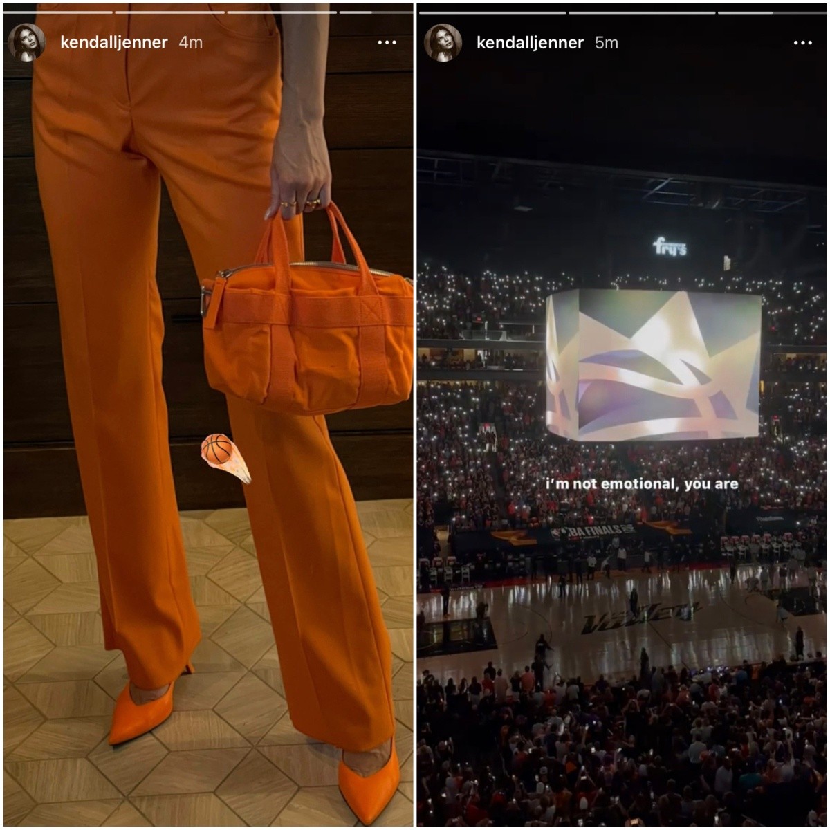 Kendall shows her support for Devin Booker