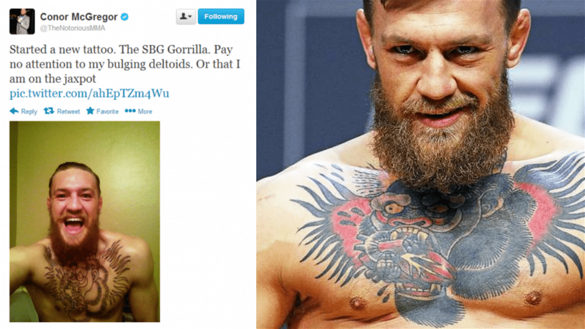 Conor McGregor's gorilla tattoo