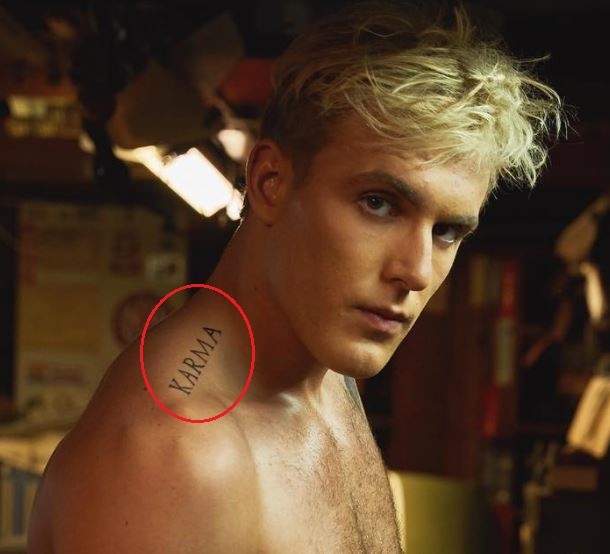 Jake Paul karma tattoo