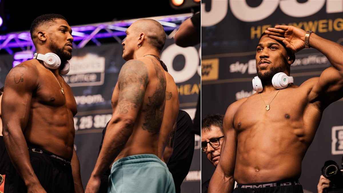 Anthony Joshua and Oleksandr Usyk weight difference