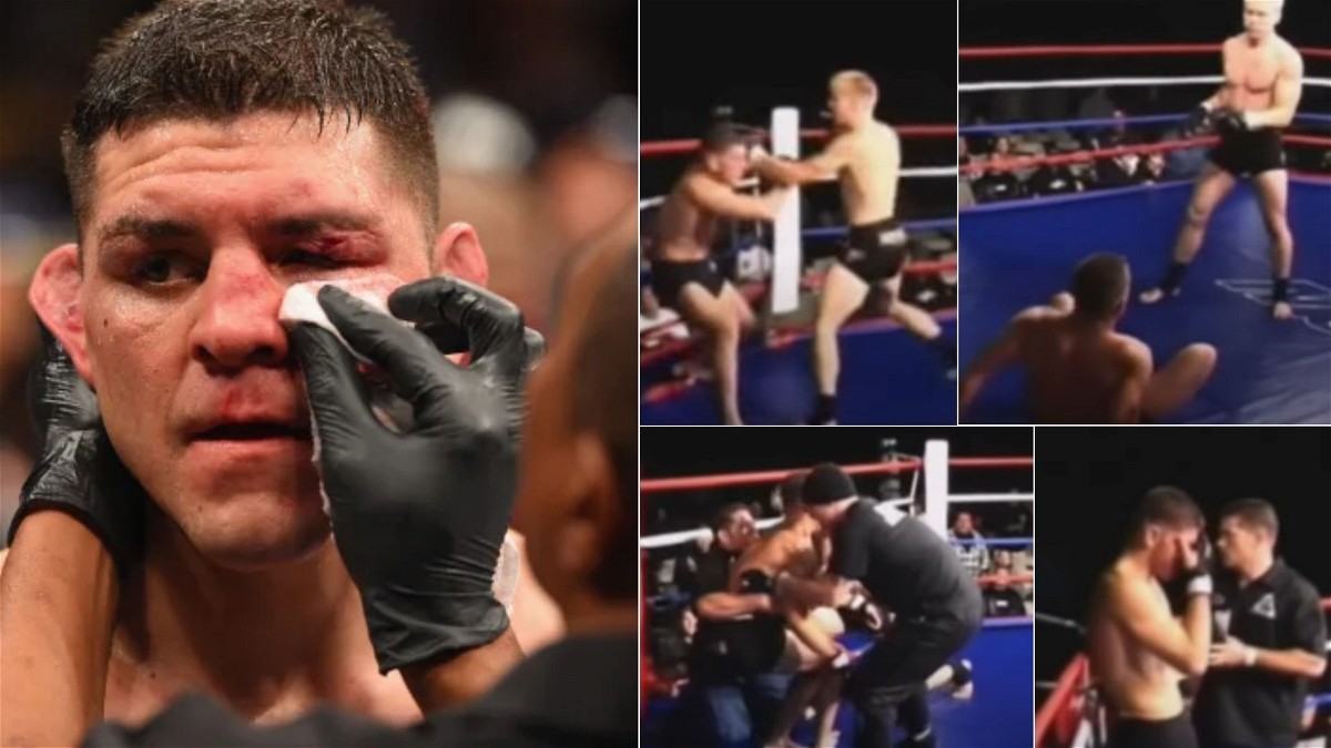 Nick Diaz gets knocked out