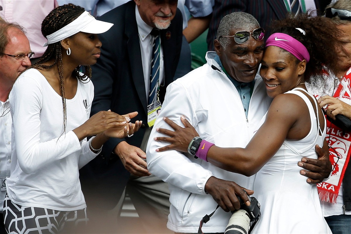 Richard Williams with the Williams Sisters