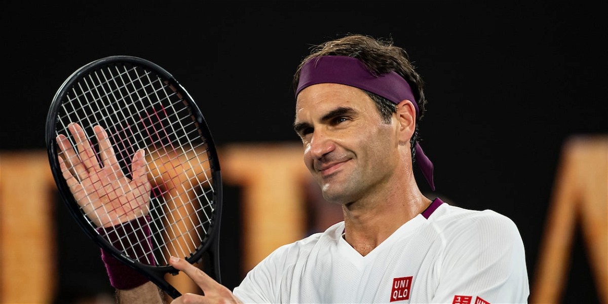 Roger Federer at the Happy Slam