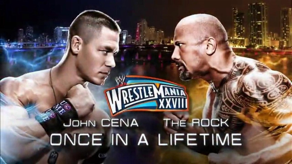 John Cena vs The Rock At WrestleMania 28  (Image Courtesy: wwe.com)