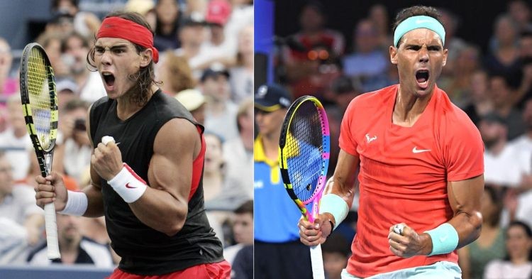 Rafael Nadal then and now