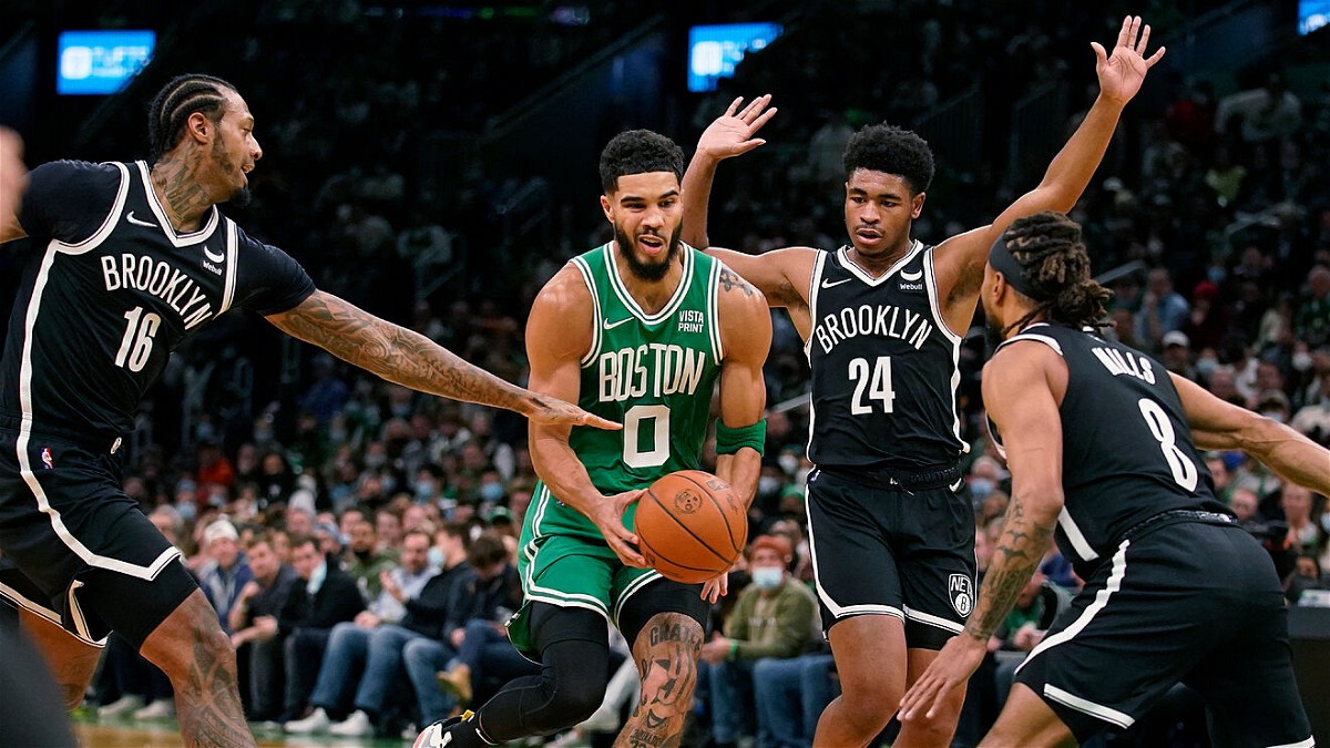 Jayson a for the Boston Celtics against Brooklyn Nets via Twitter