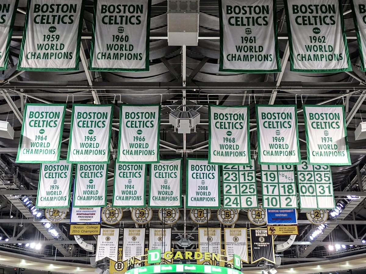 Boston Celtics banners via Twitter