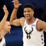 Stephen Curry and Giannis Antetokounmpo share wholesome moment