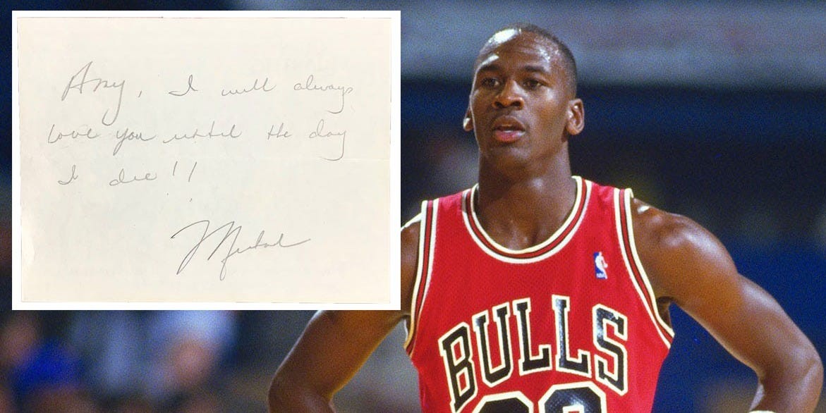 Here is the story of Michael Jordan and his Letter to Amy Hunter