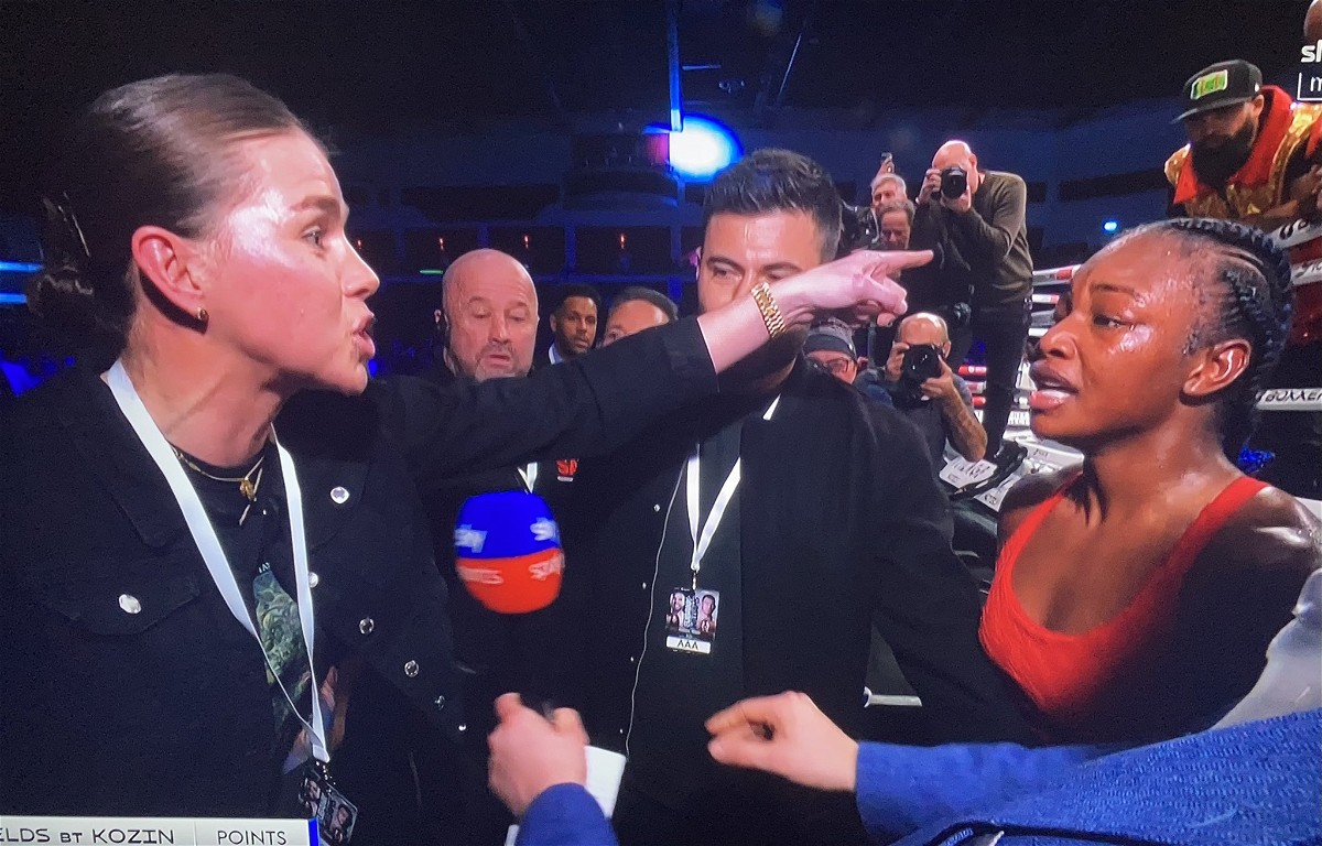 Savannah Marshall and Claressa Shields heated exchange after the fight