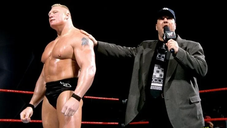 Lesnar and Heyman in 2002