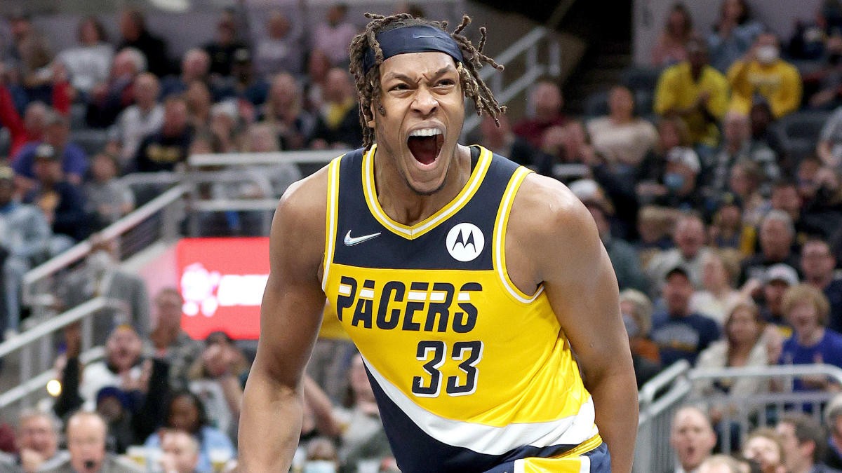 myles turner of the indiana pacers (Photo by Andy Lyons/Getty Images)