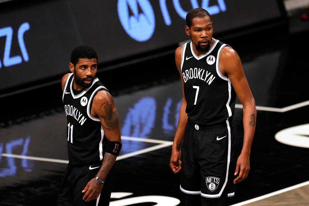 Kyrie Irving and Kevin Durant for the Brooklyn Nets via Twitter