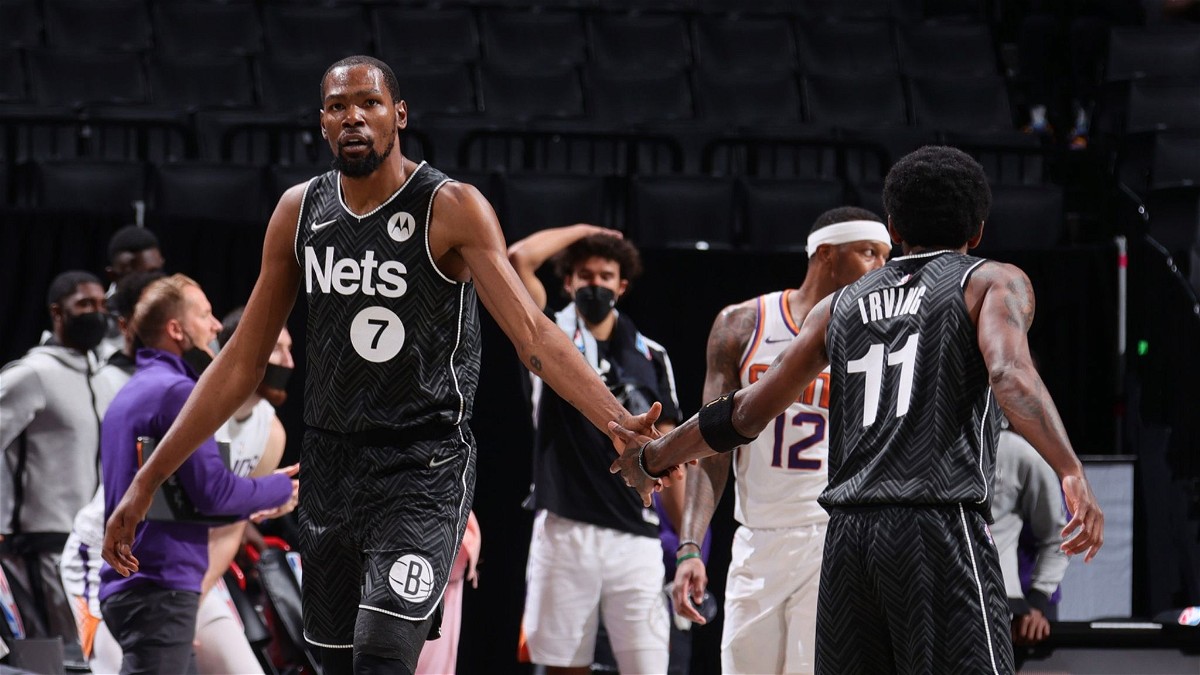 Kevin Durant and Kyrie Irving of the Brooklyn Nets via Twitter