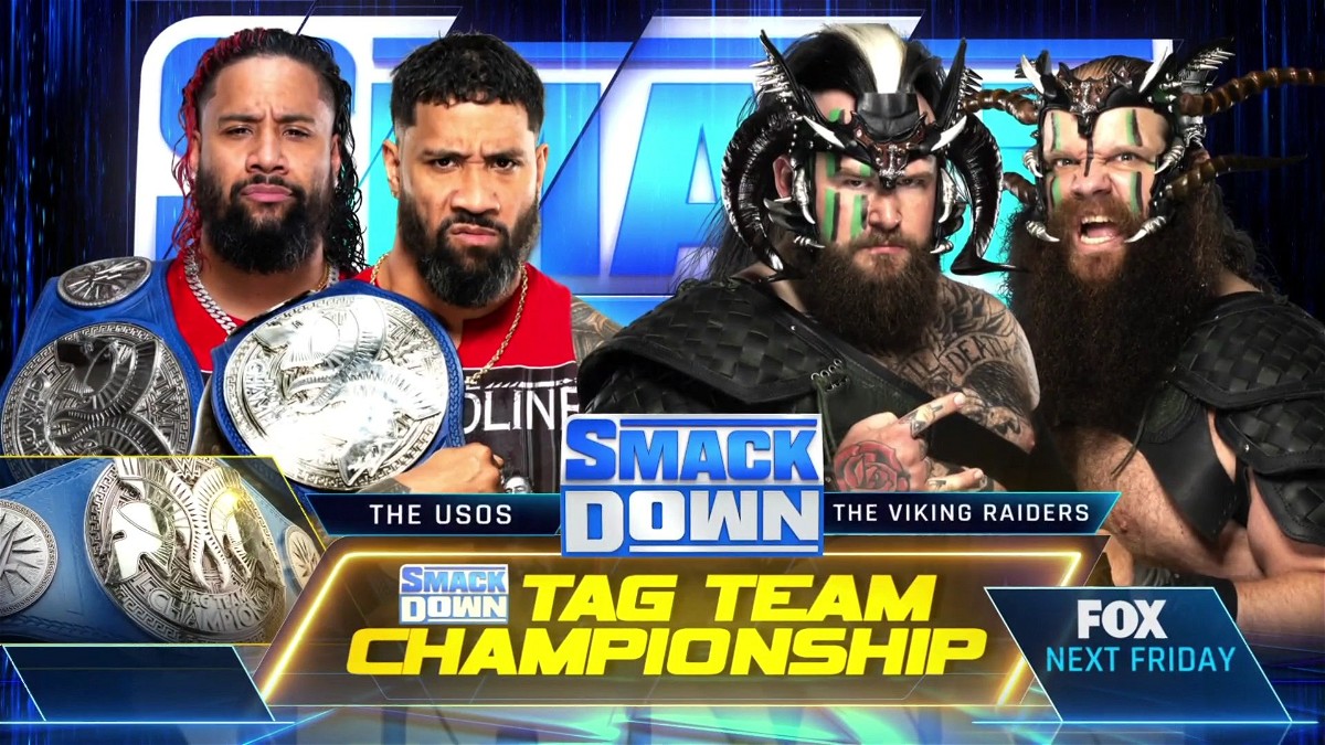 Usos vs Viking Raiders for the SmackDown Tag Team Titles