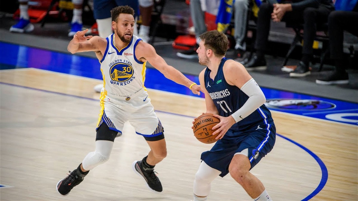Dallas Mavericks against the Golden State Warriors Luka Doncic vs Stephen Curry via YouTube