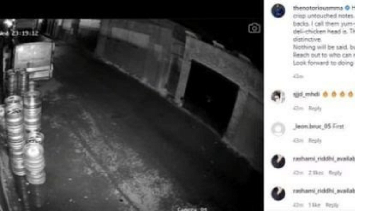 Conor McGregor posts a video of the petrol bomb incident on his Instagram page