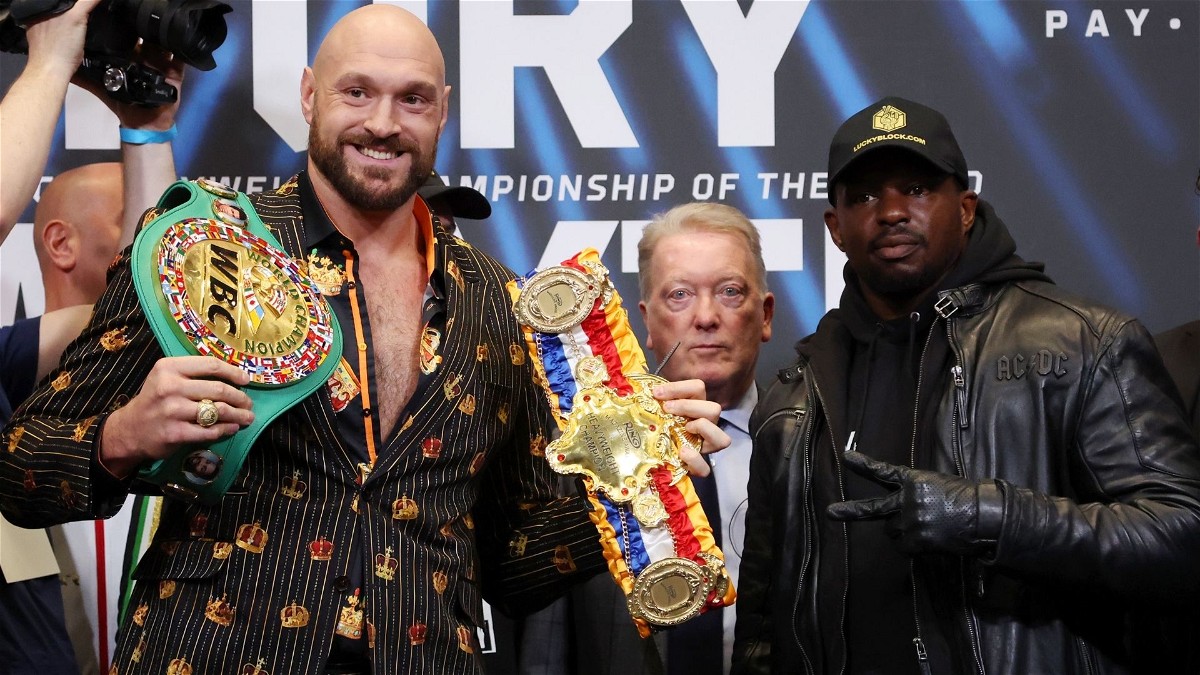 Tyson Fury and Dillian Whyte at the press conference