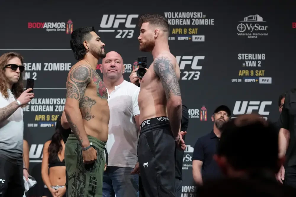Anthony Hernandez vs Josh Fremd UFC 273 ceremonial weigh ins