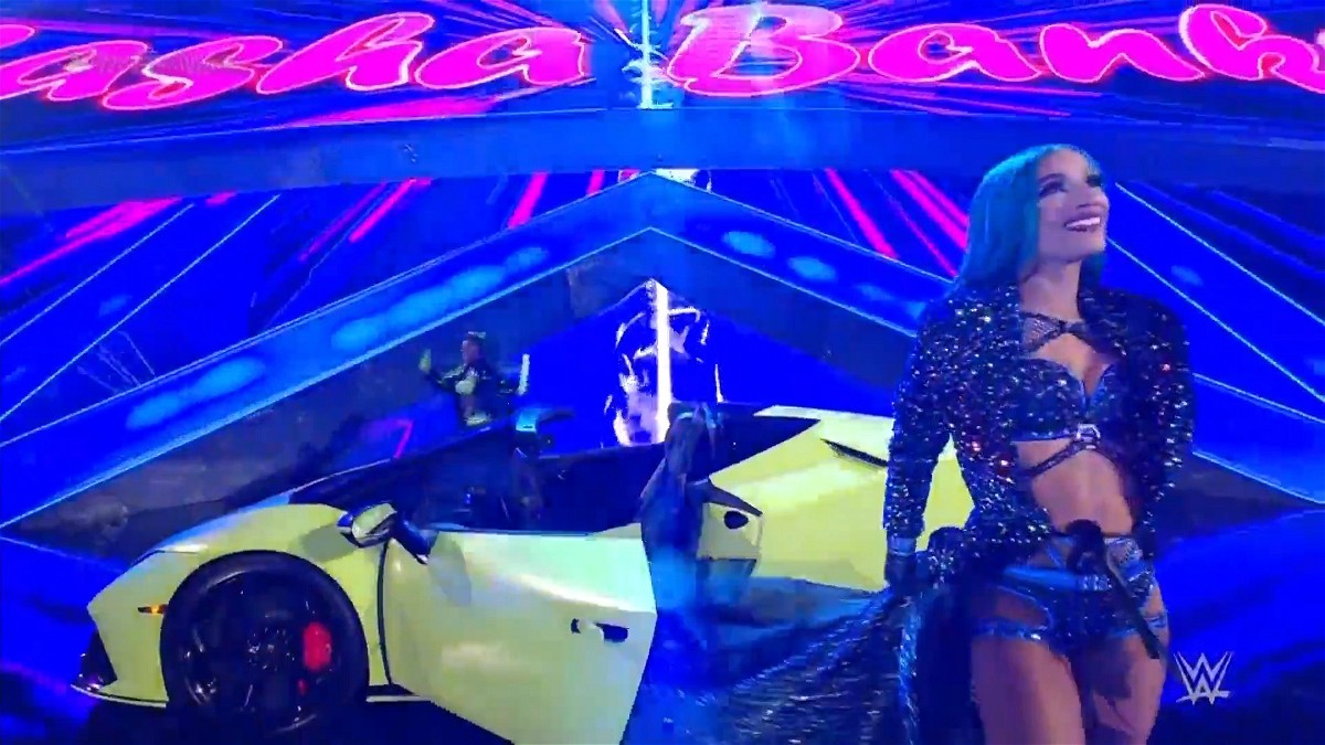 Sasha Banks entrance at WrestleMania 38