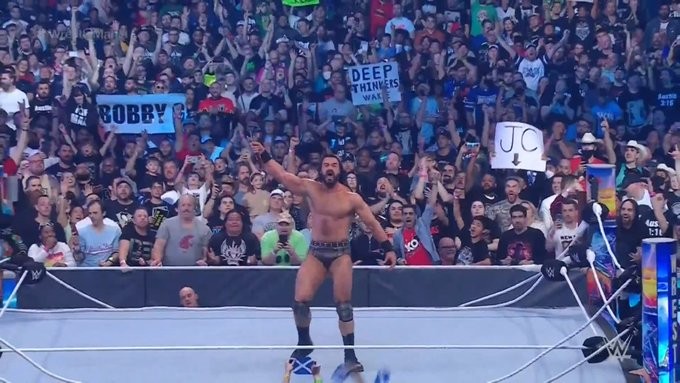 Drew McIntyre Breaks Ring WrestleMania 38