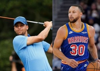 Stephen Curry playing golf