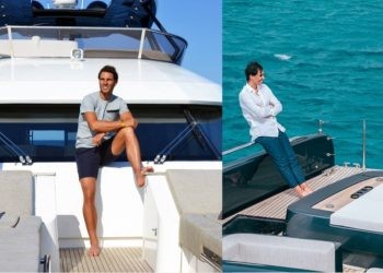 Rafael Nadal in his yacht, The Great White.