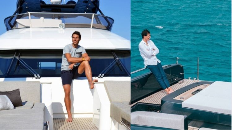 Rafael Nadal in his yacht, The Great White.
