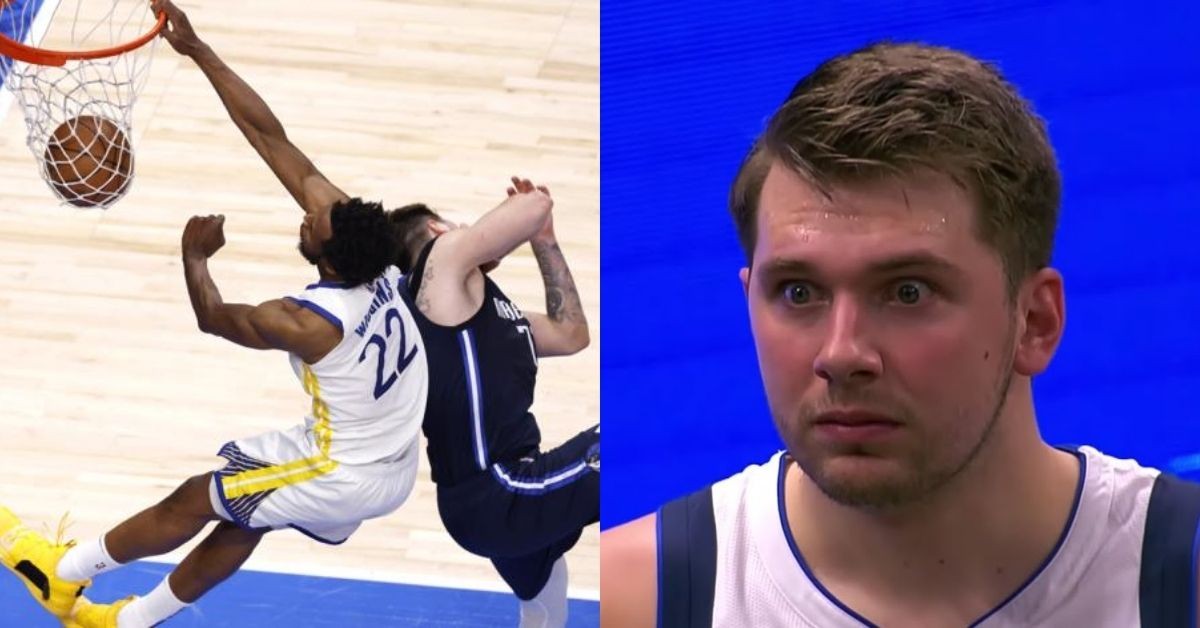 Andrew Wiggins Dunks on Luka Doncic