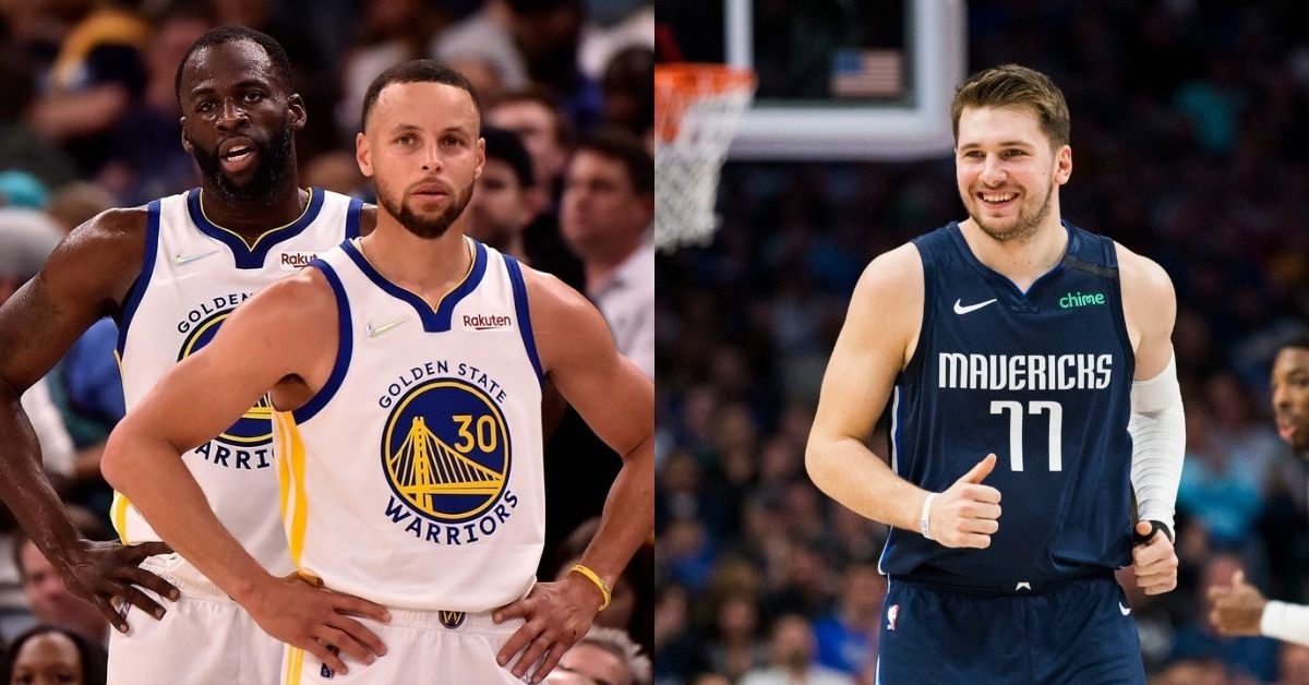 Luka Doncic, Draymond Green and Stephen Curry via Twitter
