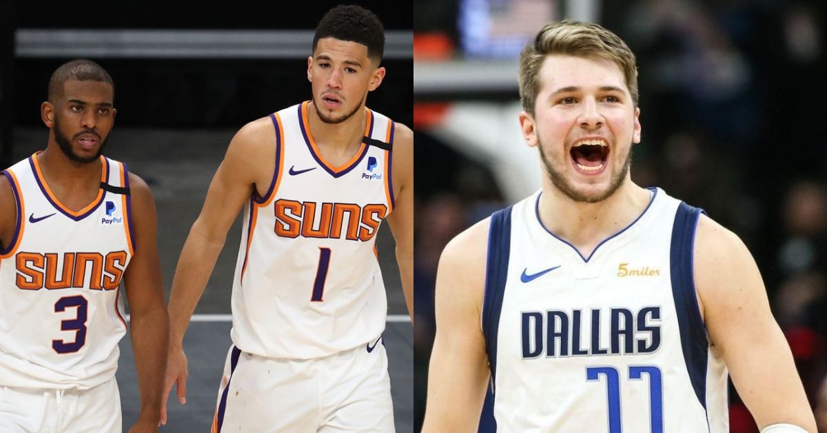 Devin Booker, Chris Paul and Luka Doncic