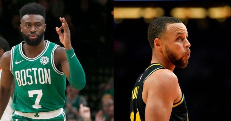 Jaylen Brown and Stephen Curry