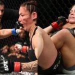 Amanda Nunes vs Cris Cyborg at UFC 232 on the left and Miesha Tate vs Holly Holm at UFC 196 on the right