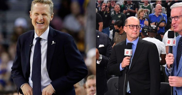Steve Kerr and NBA reporters