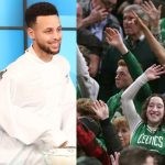 Steohen and Ayesha Curry vs Boston Celtics Fans