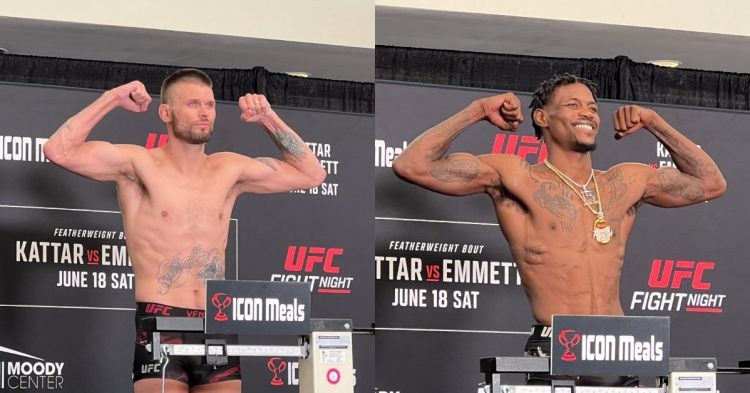 Tim Means and Kevin Holland weigh in for UFC Fight Night