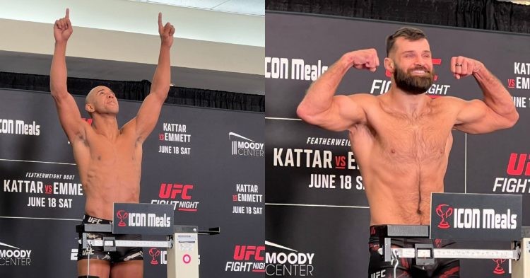 Julian Marquez vs Gregory Rodrigues wiegh in at UFC Fight Night