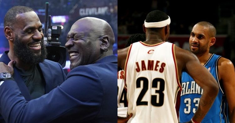 LeBron James, Michael Jordan and Grant Hill