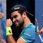 Novak Djokovic, Matteo Berrettini and Rafael Nadal