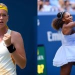 Marie Bouzkova and Serena Williams