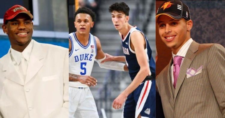 2022 NBA Draft prospects now and GSW's Steph and Lakers LeBron being drafted