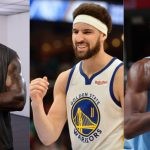 Shaquille O'Neal, Klay Thompson and Jaren Jackson Jr