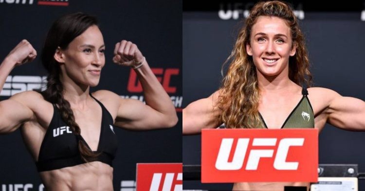 Vanessa Demopoulos and Jinh Yu Frey weigh in for UFC on ESPN 38