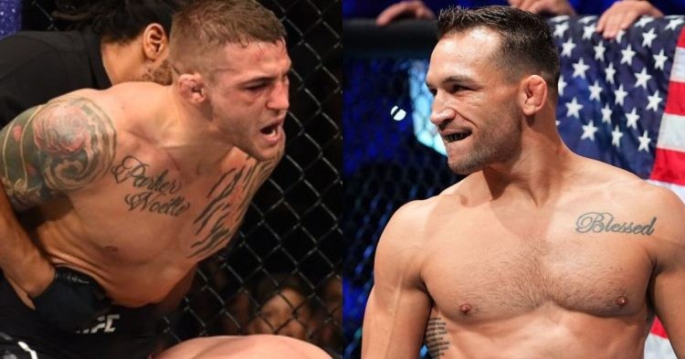 Michael Chandler and Dustin Poirier separated at UFC 276